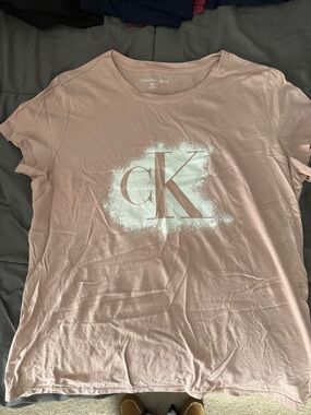Calvin Klein Jeans Dusty Pink CK Logo Tee- XXL